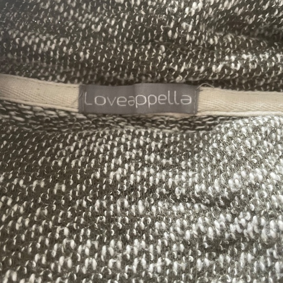 Loveappella Evie Draw String Funnel/Cow Neck Sweatshirt with Drawstring, Size S - Picture 3 of 7